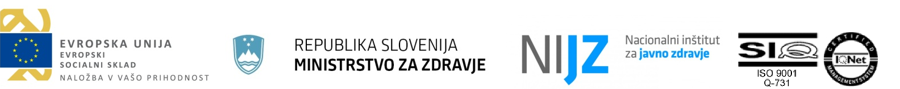 Logo EU Evropski socialni sklad, RS Ministrstvo za zdravje, NIJZ, Certifikat SiQ